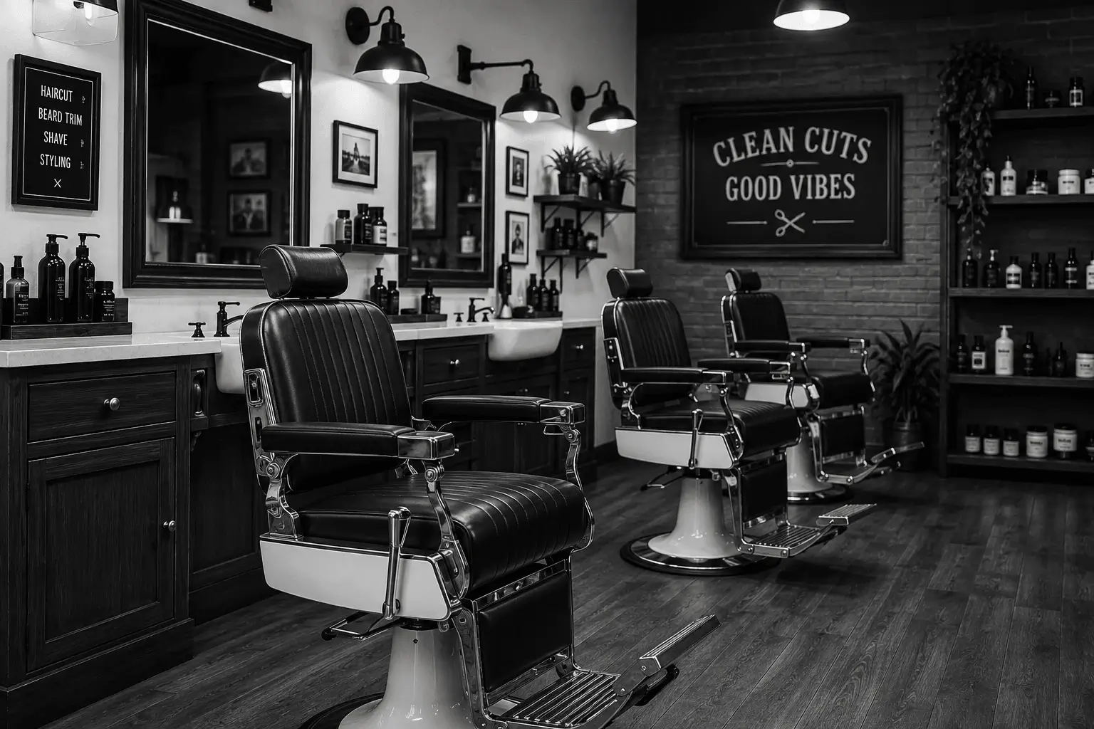 Barbershop client checking a loyalty pass on their phone