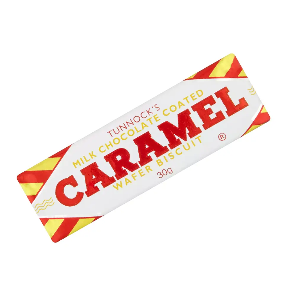 Tunnock's Wafer — kept out of personal preference, removed when the sales data made the decision